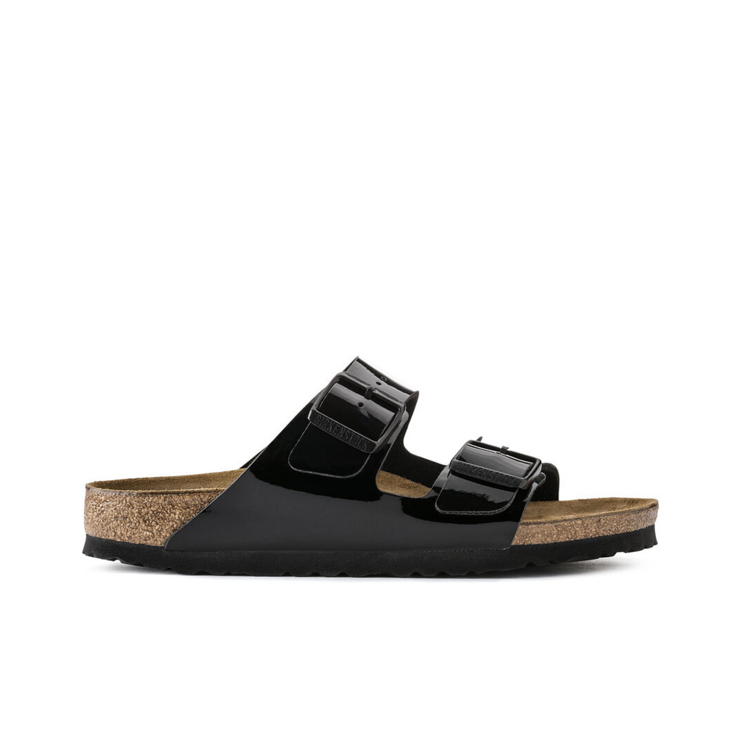 BIRKENSTOCK ARIZONA HARD FOOTBED BIRKO-FLOR PATENT WOMEN (NARROW)