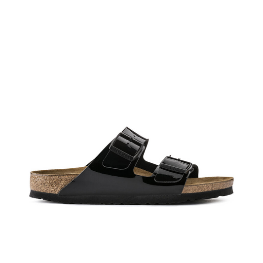 BIRKENSTOCK ARIZONA HARD FOOTBED BIRKO-FLOR PATENT WOMEN (NARROW)