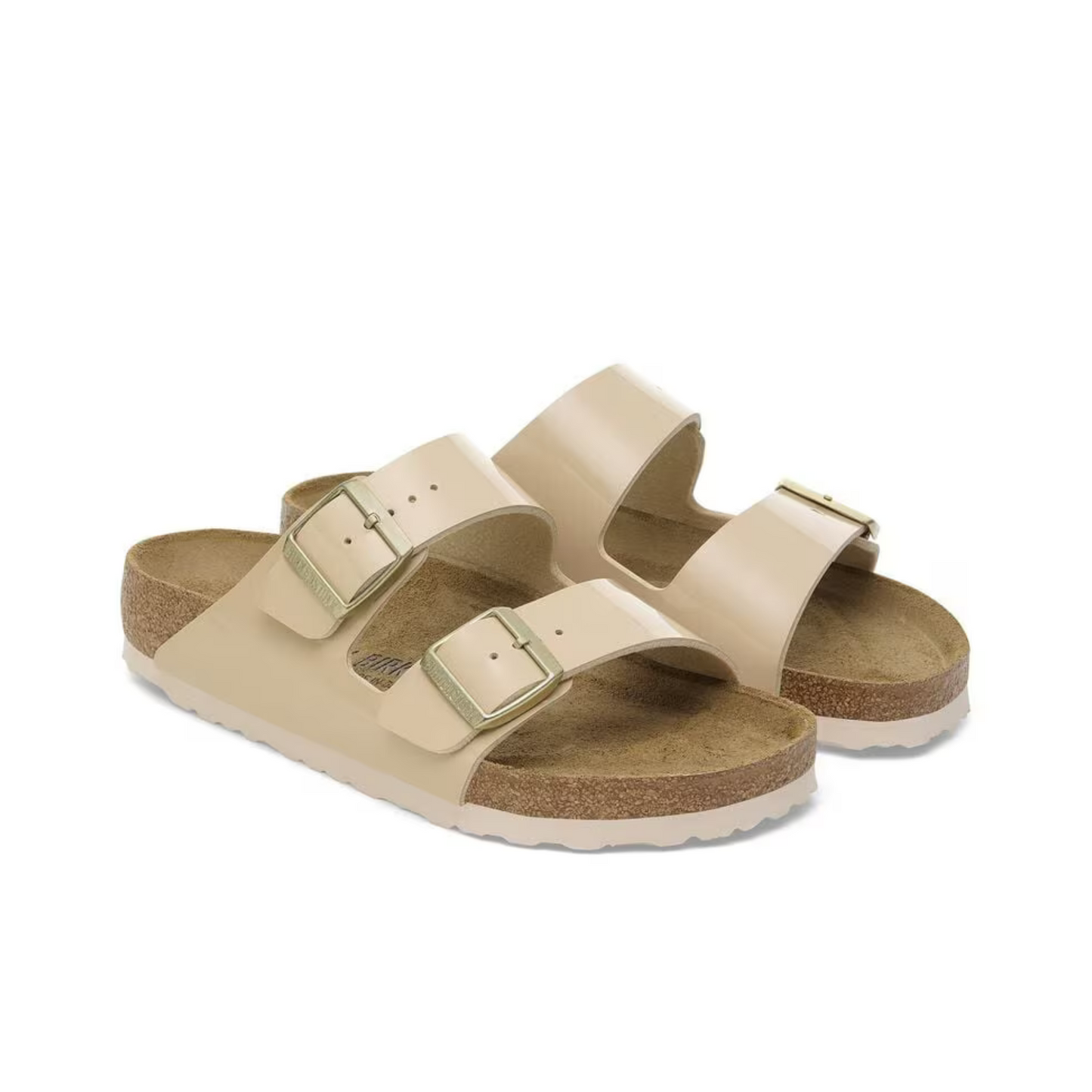 BIRKENSTOCK ARIZONA HARD FOOTBED BIRKO-FLOR PATENT WOMEN (NARROW)