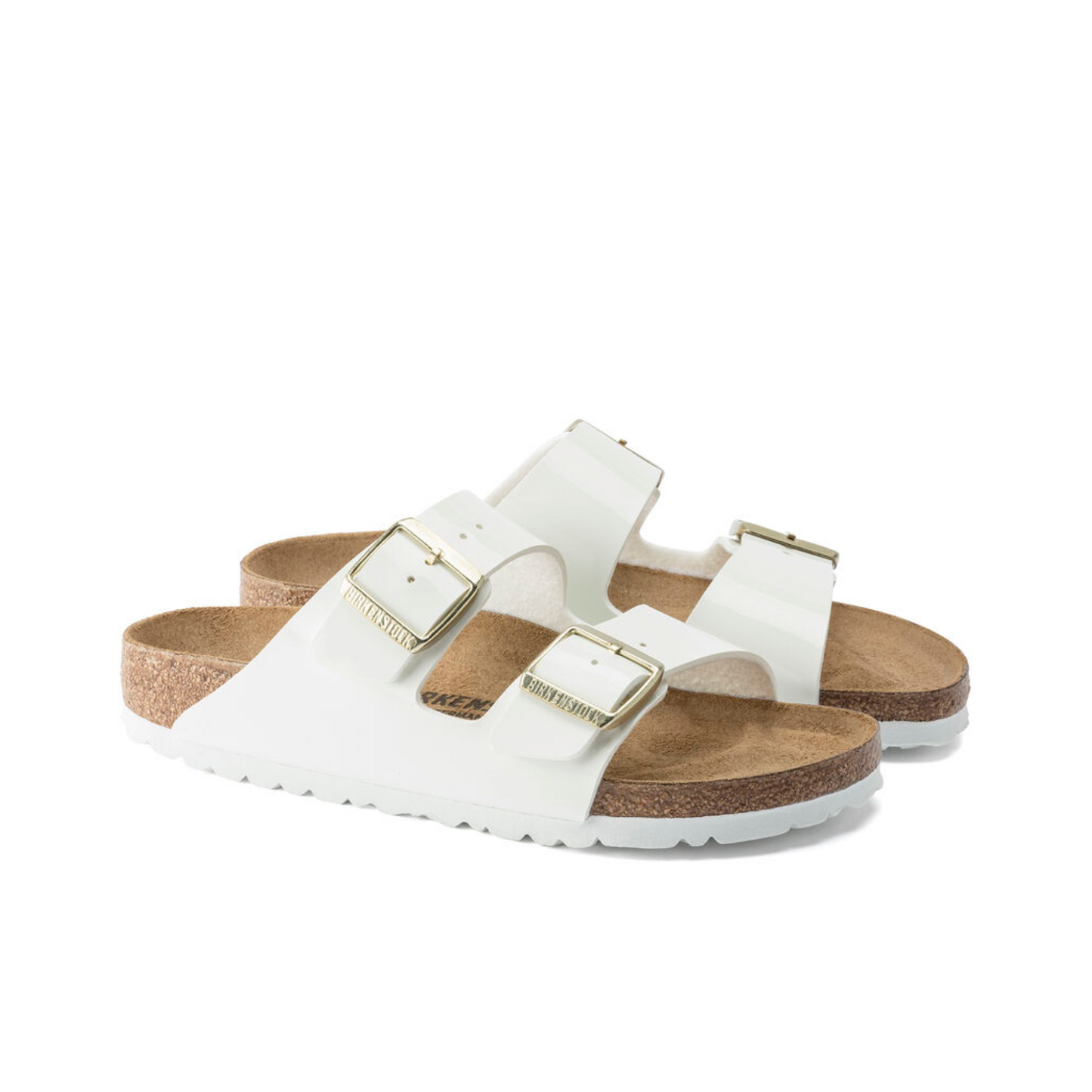 BIRKENSTOCK ARIZONA HARD FOOTBED BIRKO-FLOR PATENT WOMEN (NARROW)