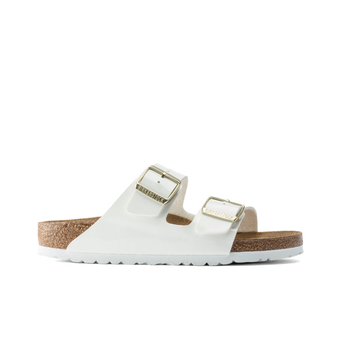 BIRKENSTOCK ARIZONA HARD FOOTBED BIRKO-FLOR PATENT WOMEN (NARROW)