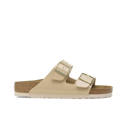 BIRKENSTOCK ARIZONA HARD FOOTBED BIRKO-FLOR PATENT WOMEN (NARROW)