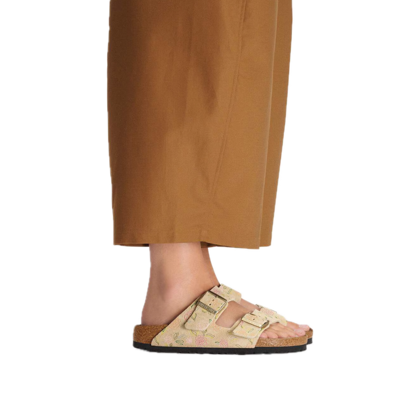 BIRKENSTOCK ARIZONA SUEDE LEATHER FLOWER PRINT (NARROW) WOMEN