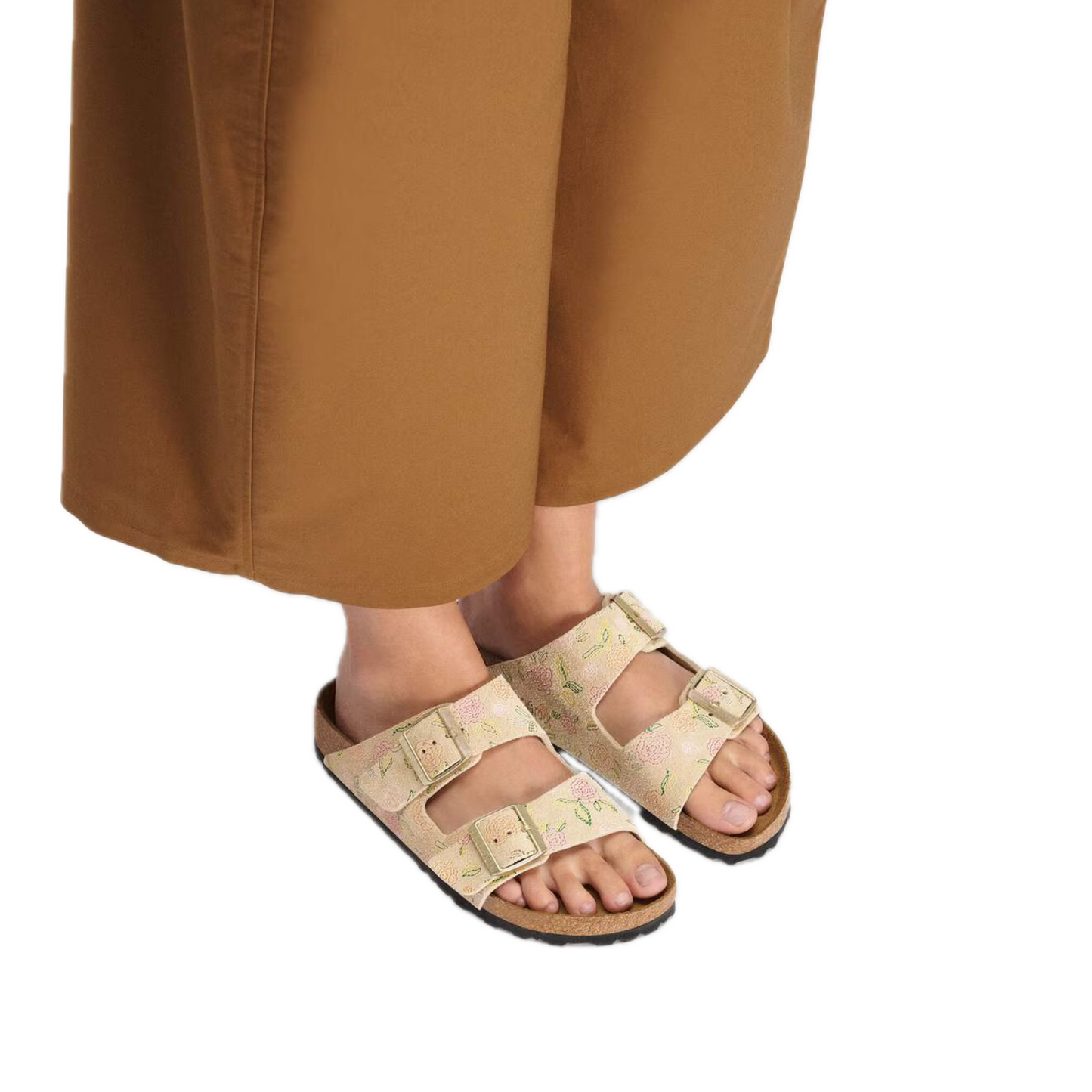 BIRKENSTOCK ARIZONA SUEDE LEATHER FLOWER PRINT (NARROW) WOMEN