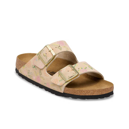 BIRKENSTOCK ARIZONA SUEDE LEATHER FLOWER PRINT (NARROW) WOMEN