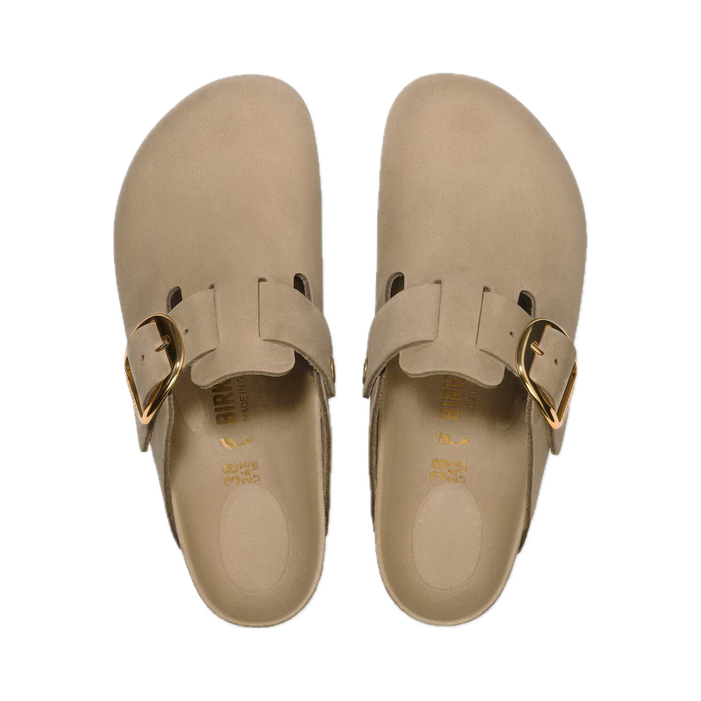 BIRKENSTOCK BOSTON BIG BUCKLE LEATHER FOOTBED OILED LEATHER WOMEN N (NARROW)