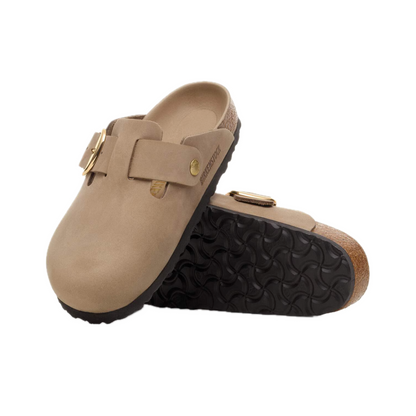 BIRKENSTOCK BOSTON BIG BUCKLE LEATHER FOOTBED OILED LEATHER WOMEN N (NARROW)
