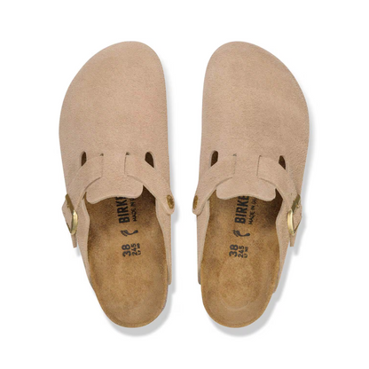 BIRKENSTOCK BOSTON SUEDE HARD FOOTBED N (NARROW) WOMEN