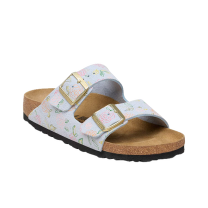 BIRKENSTOCK ARIZONA SUEDE LEATHER FLOWER PRINT (NARROW) WOMEN