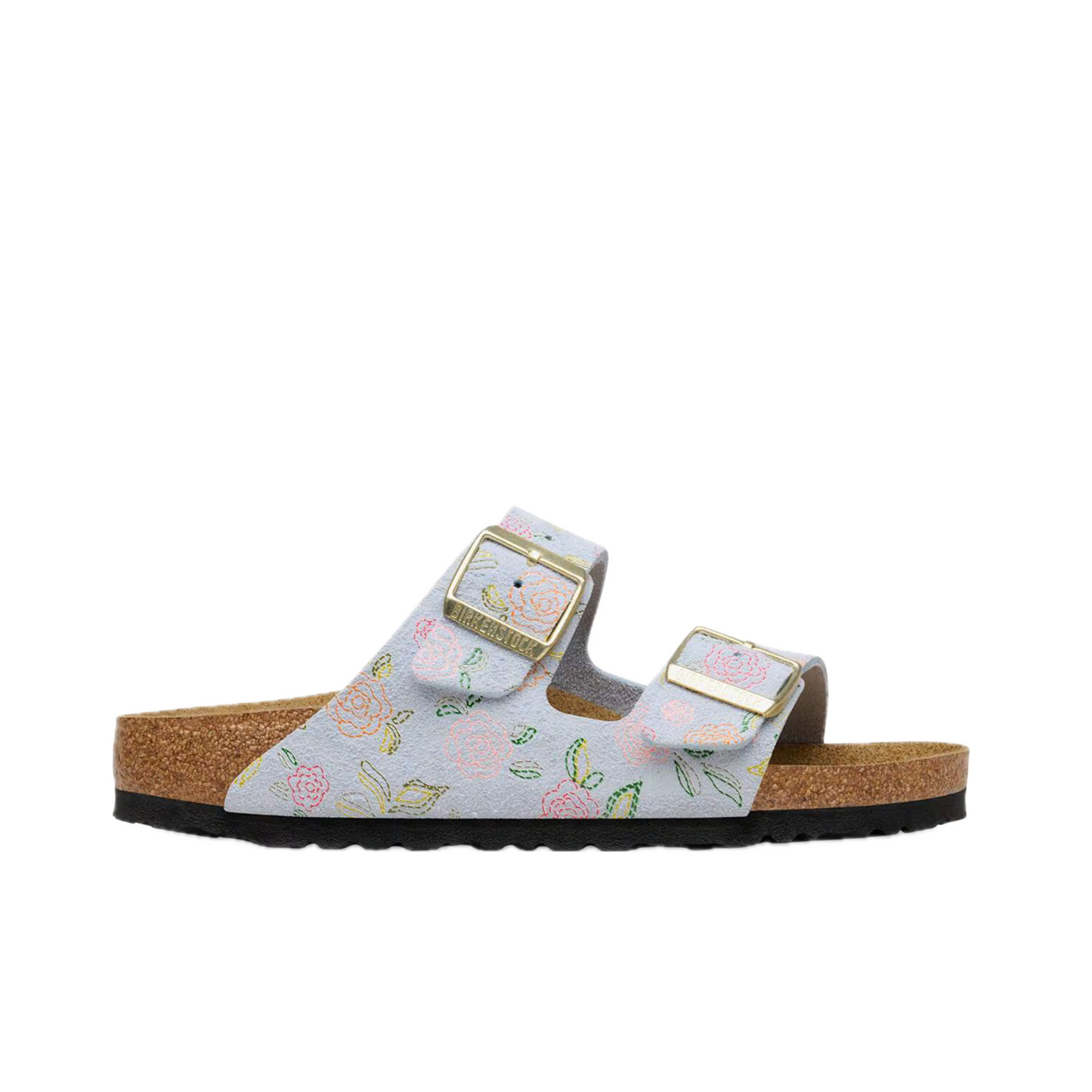 BIRKENSTOCK ARIZONA SUEDE LEATHER FLOWER PRINT (NARROW) WOMEN