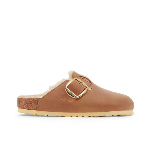 BOSTON BIG BUCKLE SHEARLING OILED LEATHER WOMEN (NARROW)