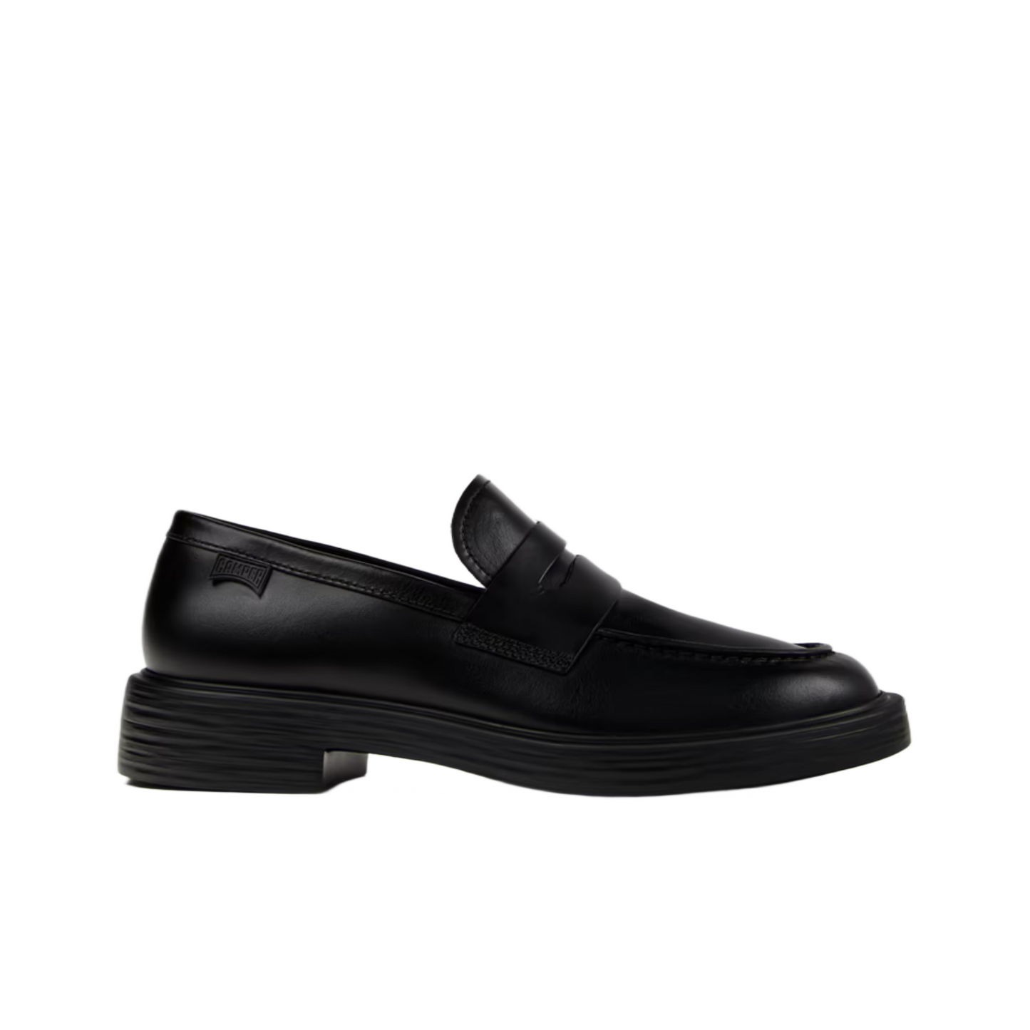 CAMPER K101045 DEAN BLACK LEATHER MOCCASINS MEN