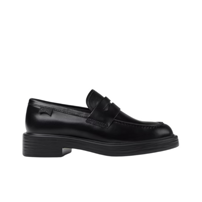 CAMPER K201790 DEAN BLACK LEATHER SHOES WOMEN