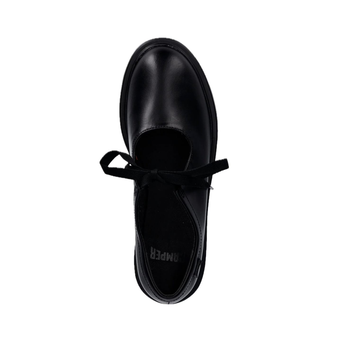 CAMPER K201866 BLACK LEATHER SEMI-OPEN SHOES WOMEN