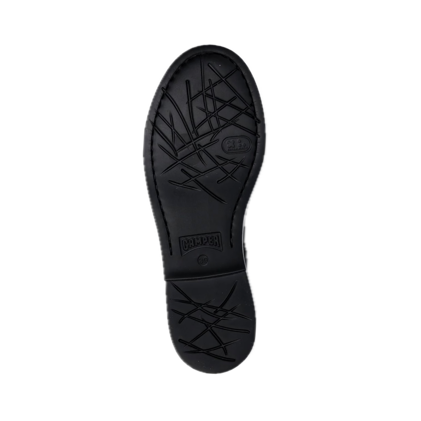 CAMPER K201866 BLACK LEATHER SEMI-OPEN SHOES WOMEN