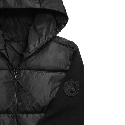 CANADA GOOSE HYBRIDGE WIDE QUILT KNIT HOODIE TONAL LABEL WOMEN