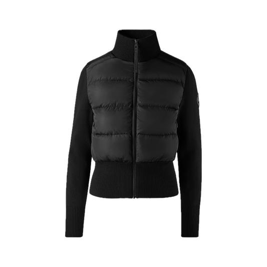 CANADA GOOSE HYBRIDGE WIDE QUILT KNIT JACKET BLACK LABEL WOMEN