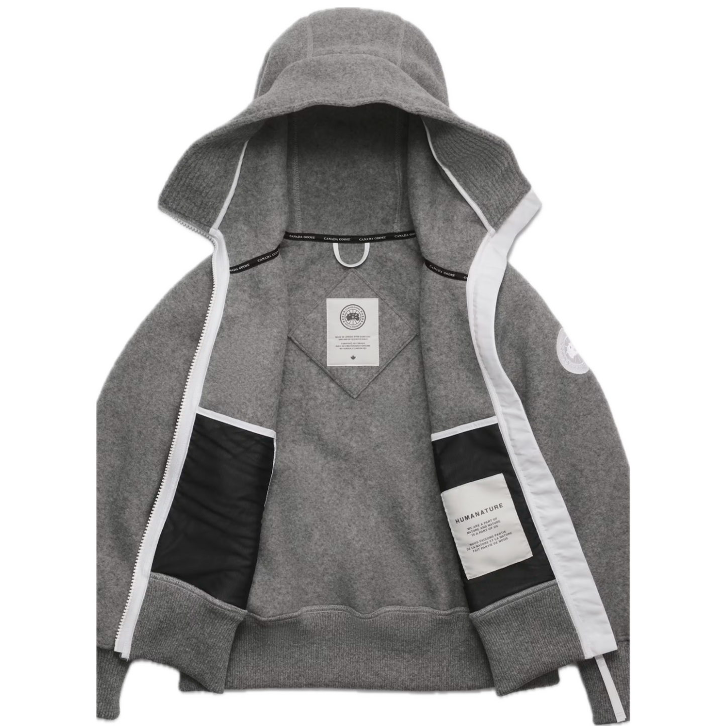 CANADA GOOSE CHILLIWACK BOMBER KIND FLEECE HUMANATURE WHITE LABEL WOMEN