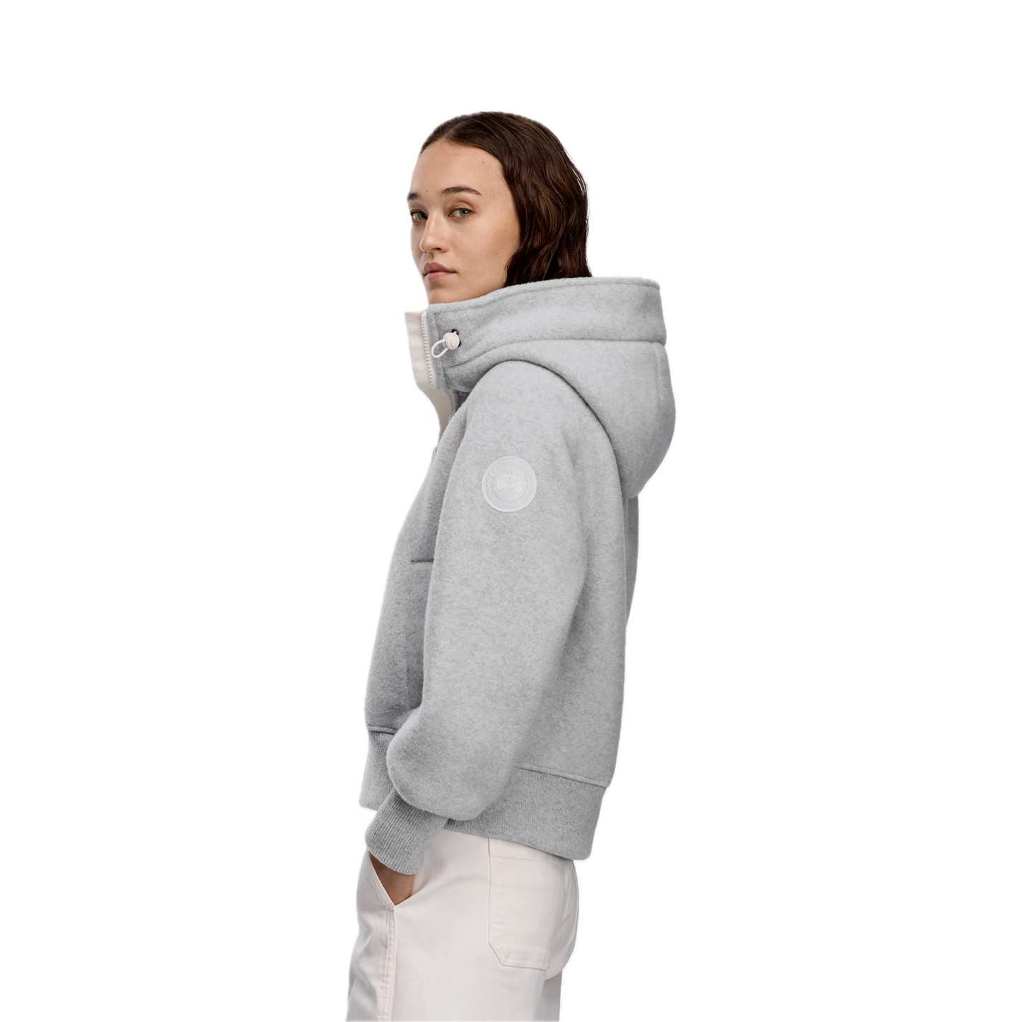 CANADA GOOSE CHILLIWACK BOMBER KIND FLEECE WHITE LABEL WOMEN