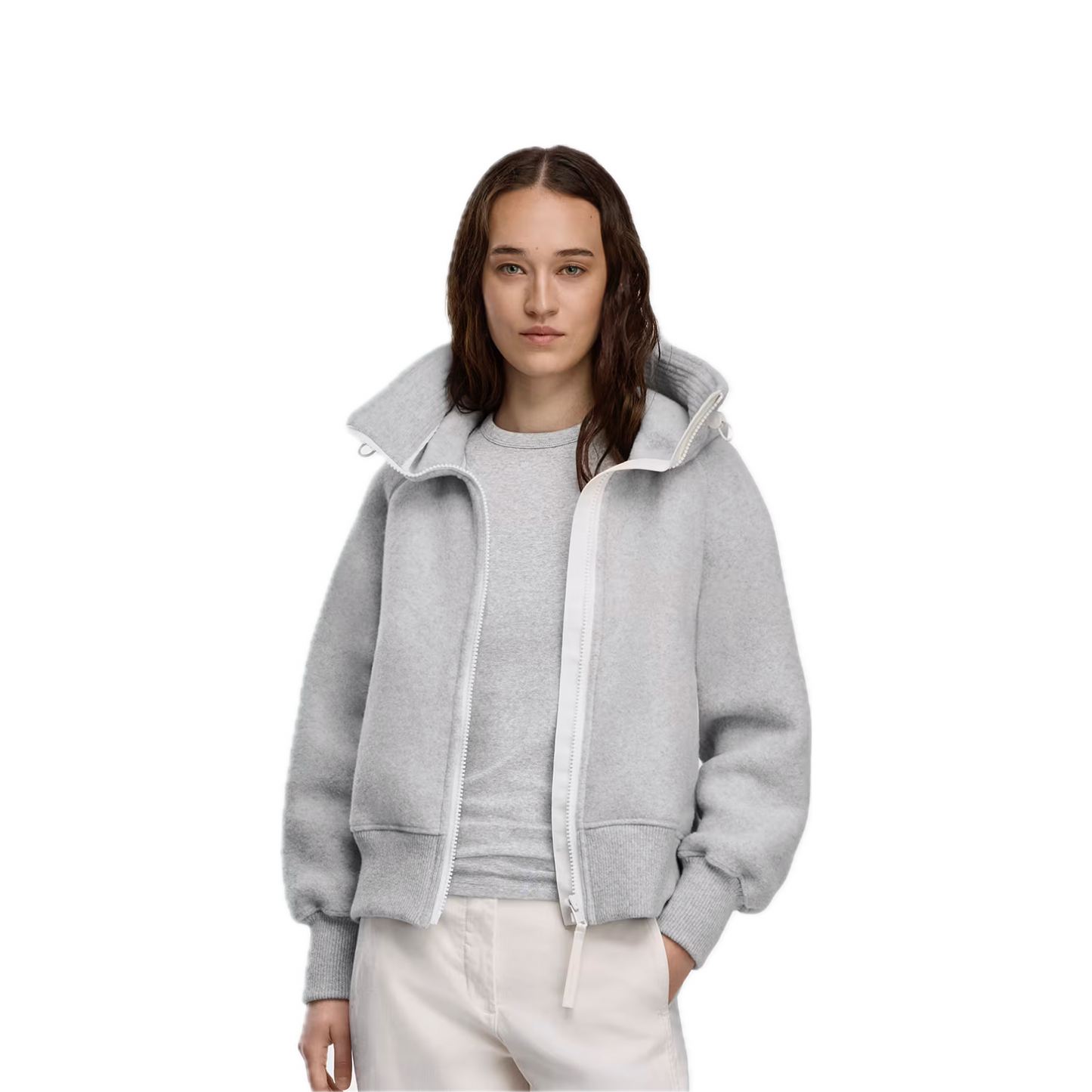 CANADA GOOSE CHILLIWACK BOMBER KIND FLEECE WHITE LABEL WOMEN