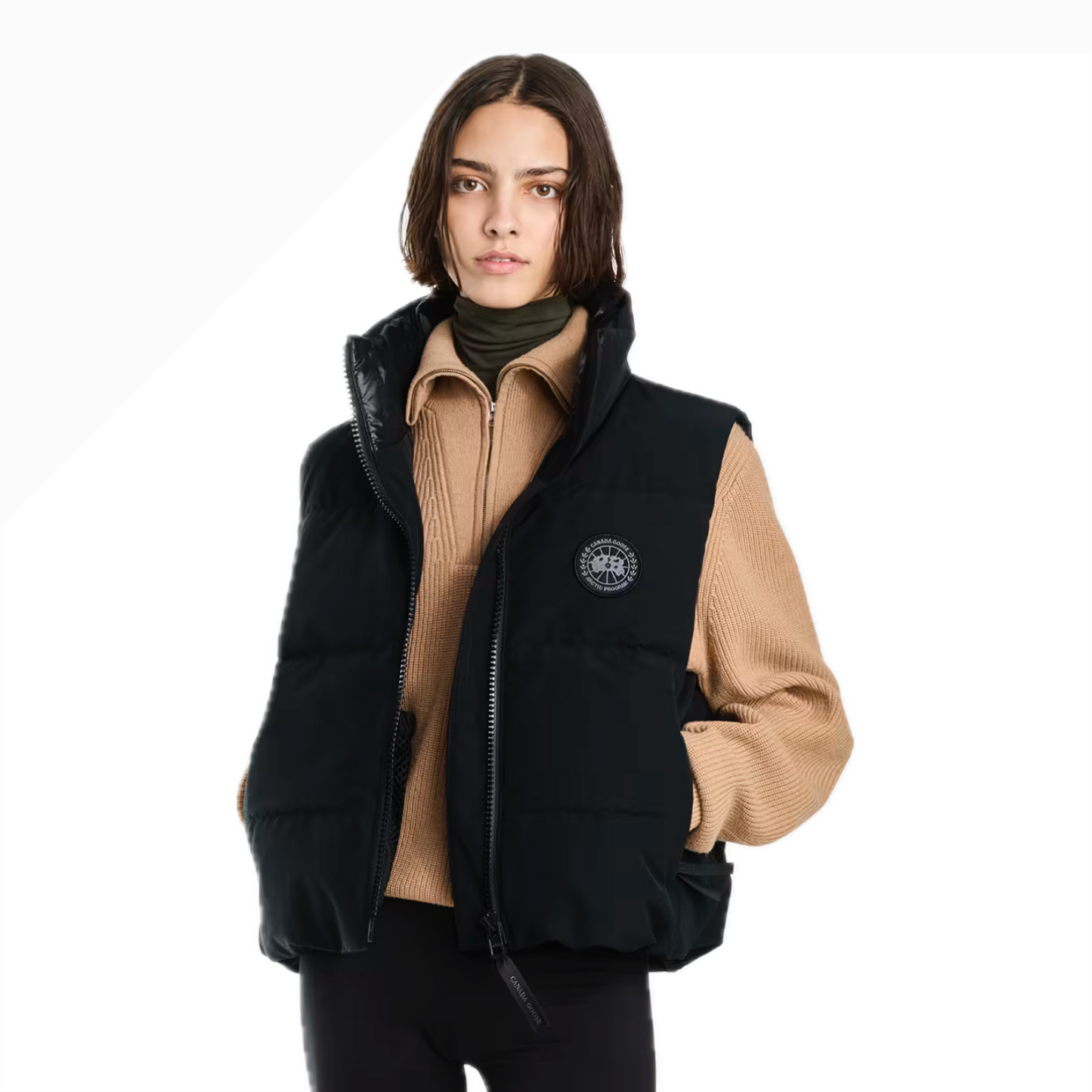CANADA GOOSE GRANDVIEW CROPPED VEST BLACK LABEL WOMEN
