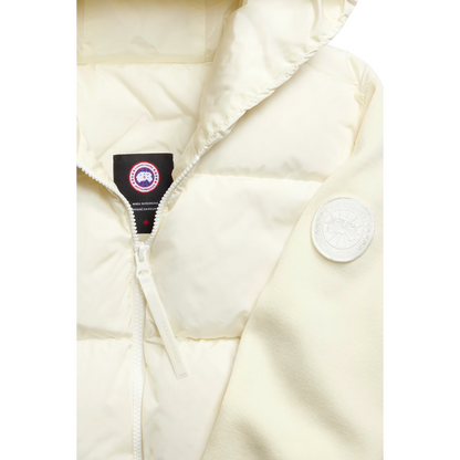 CANADA GOOSE HYBRIDGE WIDE QUILT KNIT HOODIE TONAL LABEL WOMEN