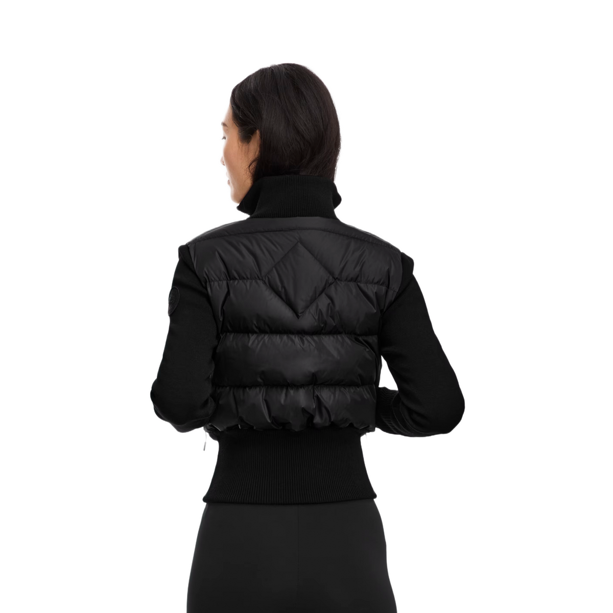 CANADA GOOSE HYBRIDGE WIDE QUILT KNIT JACKET TONAL LABEL WOMEN