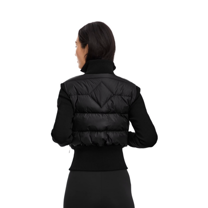 CANADA GOOSE HYBRIDGE WIDE QUILT KNIT JACKET TONAL LABEL WOMEN