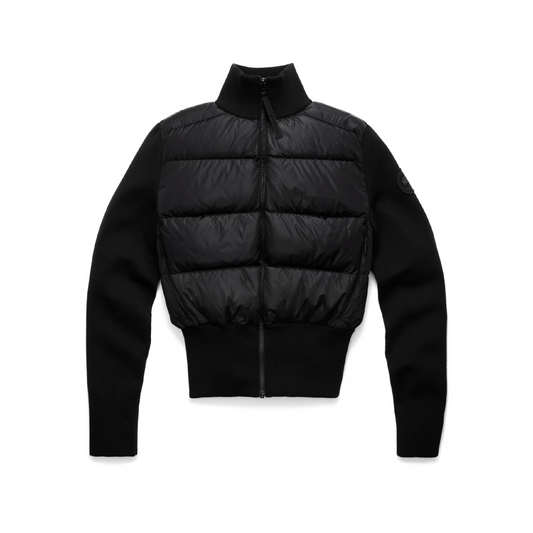 CANADA GOOSE HYBRIDGE WIDE QUILT KNIT JACKET TONAL LABEL WOMEN