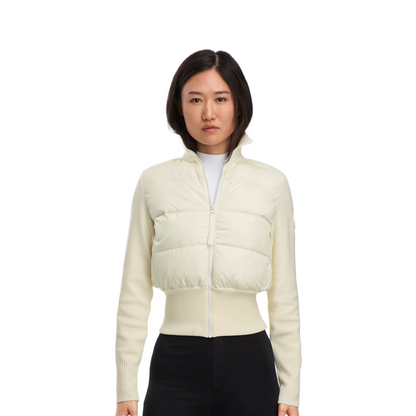 CANADA GOOSE HYBRIDGE WIDE QUILT KNIT JACKET TONAL LABEL WOMEN
