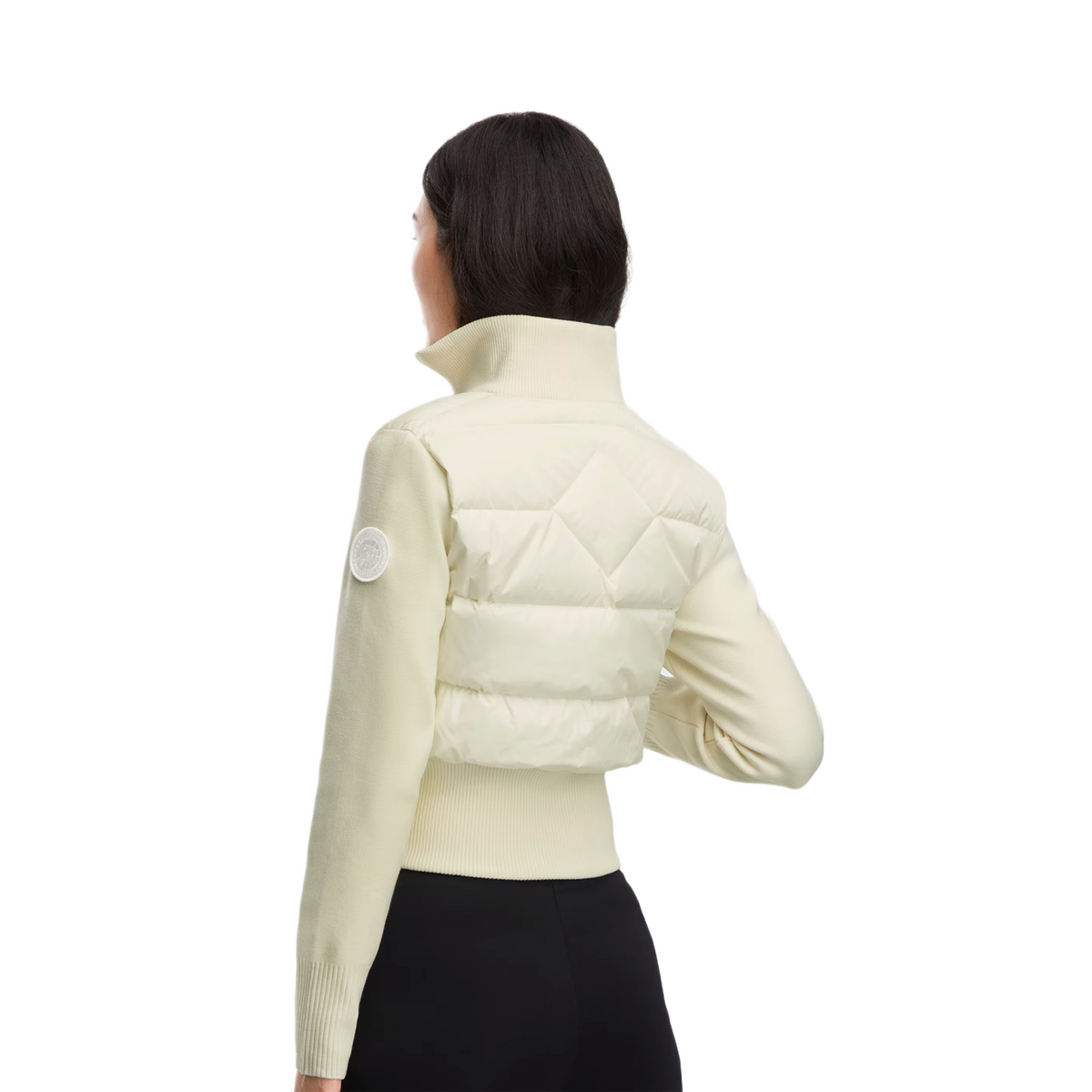 CANADA GOOSE HYBRIDGE WIDE QUILT KNIT JACKET TONAL LABEL WOMEN