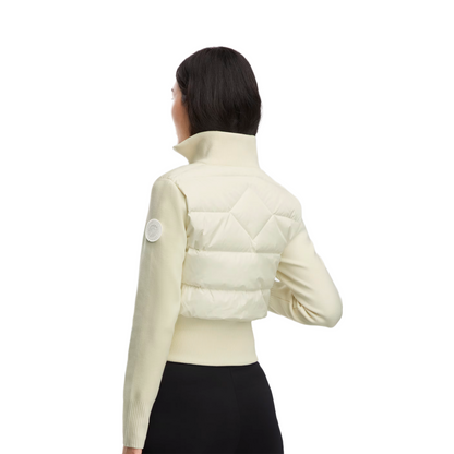 CANADA GOOSE HYBRIDGE WIDE QUILT KNIT JACKET TONAL LABEL WOMEN