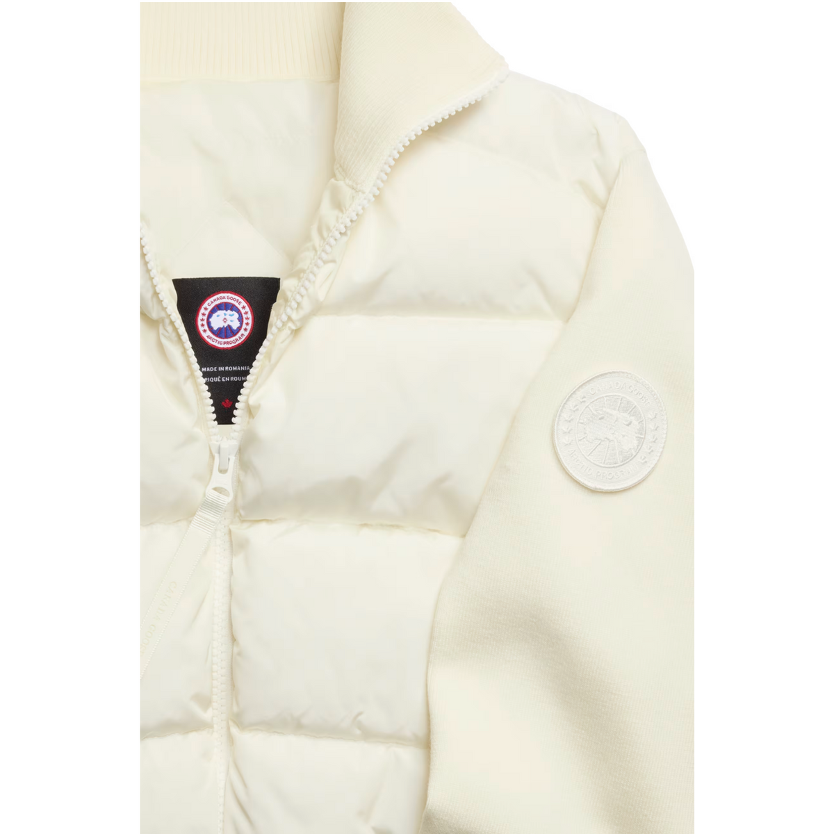 CANADA GOOSE HYBRIDGE WIDE QUILT KNIT JACKET TONAL LABEL WOMEN