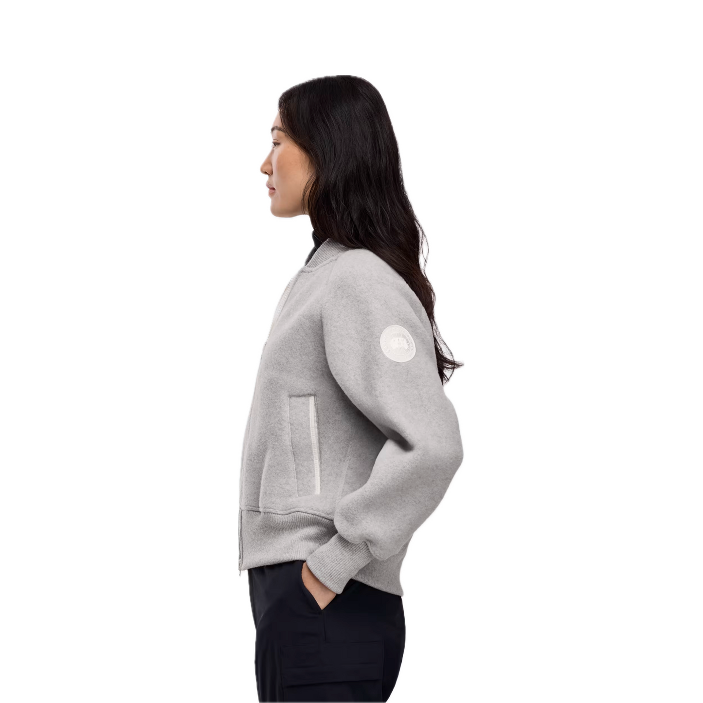 CANADA GOOSE SIERRA FLEECE BOMBER WHITE LABEL WOMEN