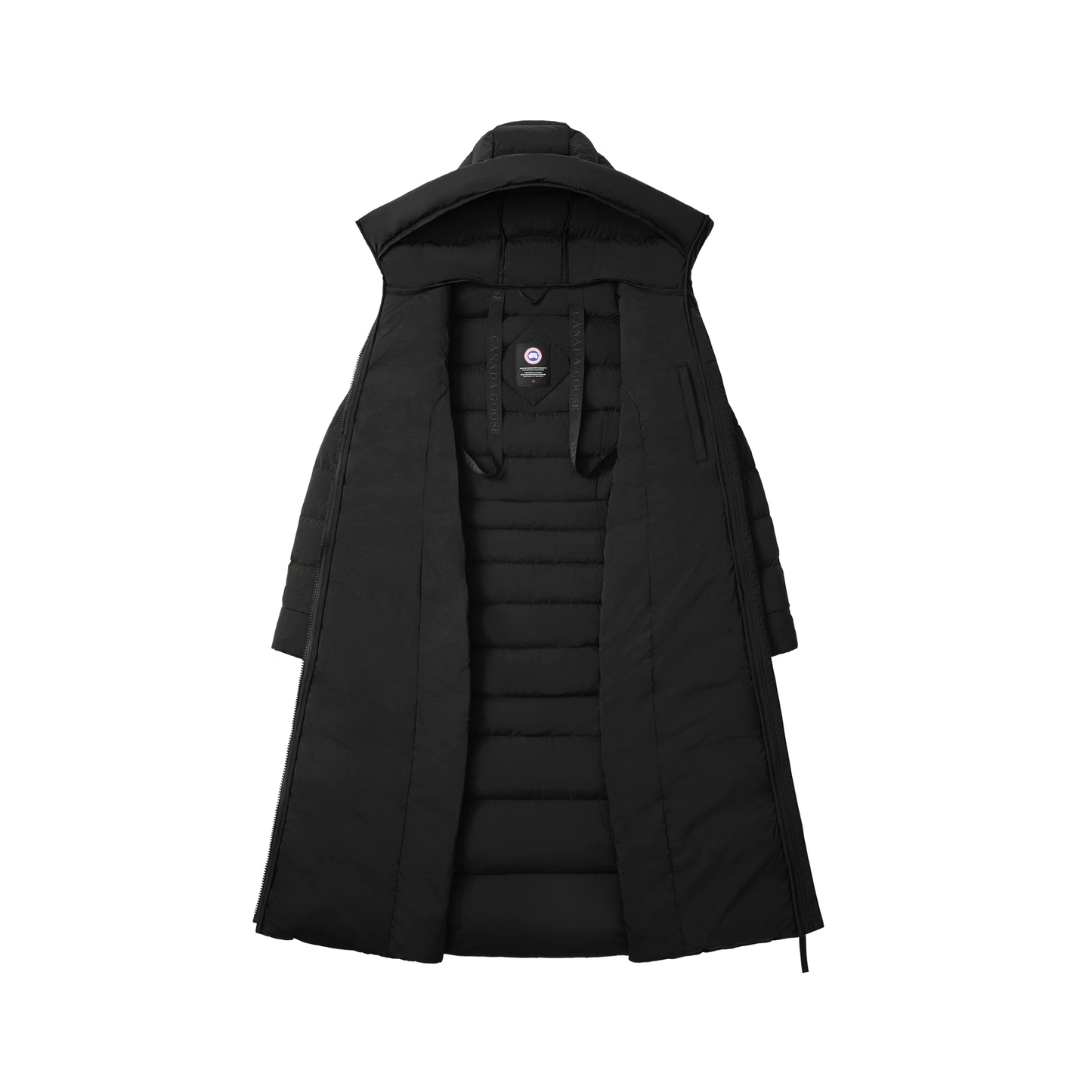 CANADA GOOSE CLAIR LONG COAT BLACK LABEL WOMEN