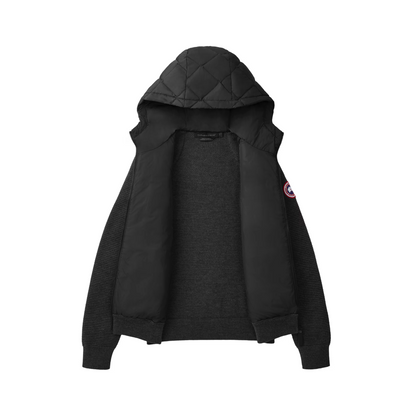 CANADA GOOSE HYBRIDGE QUILTED KNIT HOODY RED LABEL WOMEN