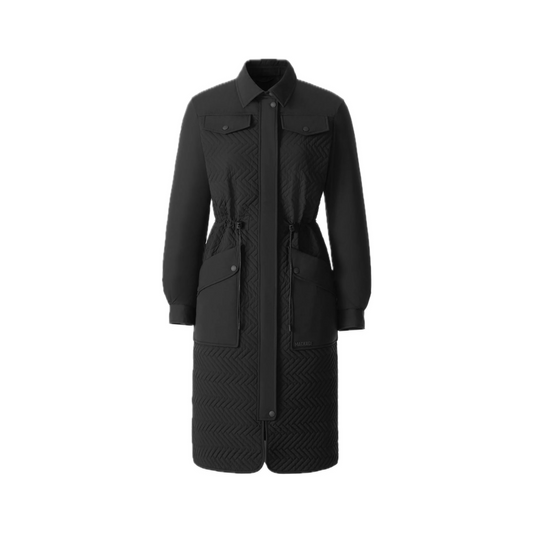 MACKAGE NAOLIN LONG DOWN COAT WITH CHEVRON QUILT WOMEN