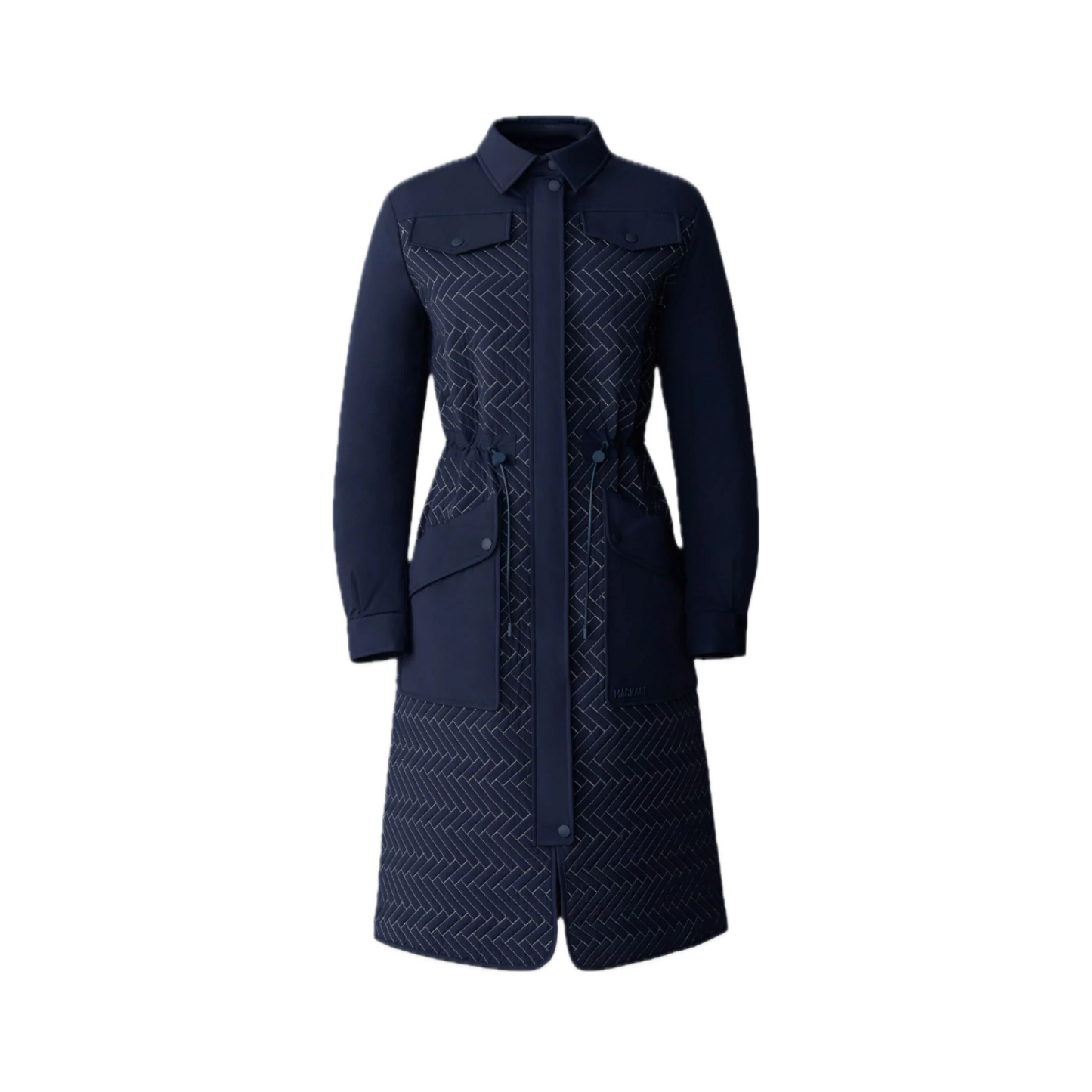 MACKAGE NAOLIN LONG DOWN COAT WITH CHEVRON QUILT WOMEN