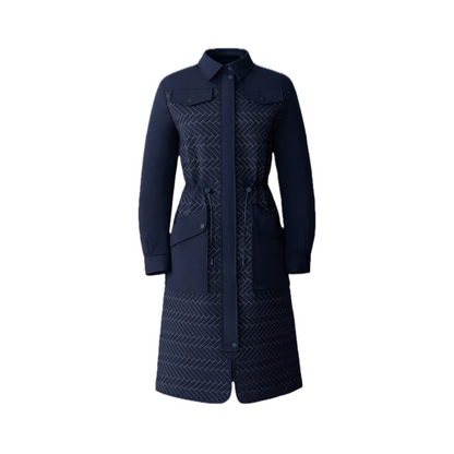 MACKAGE NAOLIN LONG DOWN COAT WITH CHEVRON QUILT WOMEN