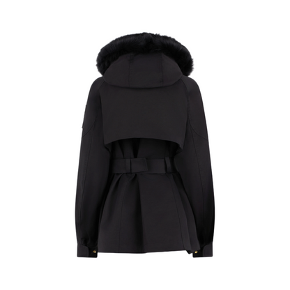 MOOSE KNUCKLES GOLD SERIES NOVA SHEARLING TRIM JACKET WOMEN