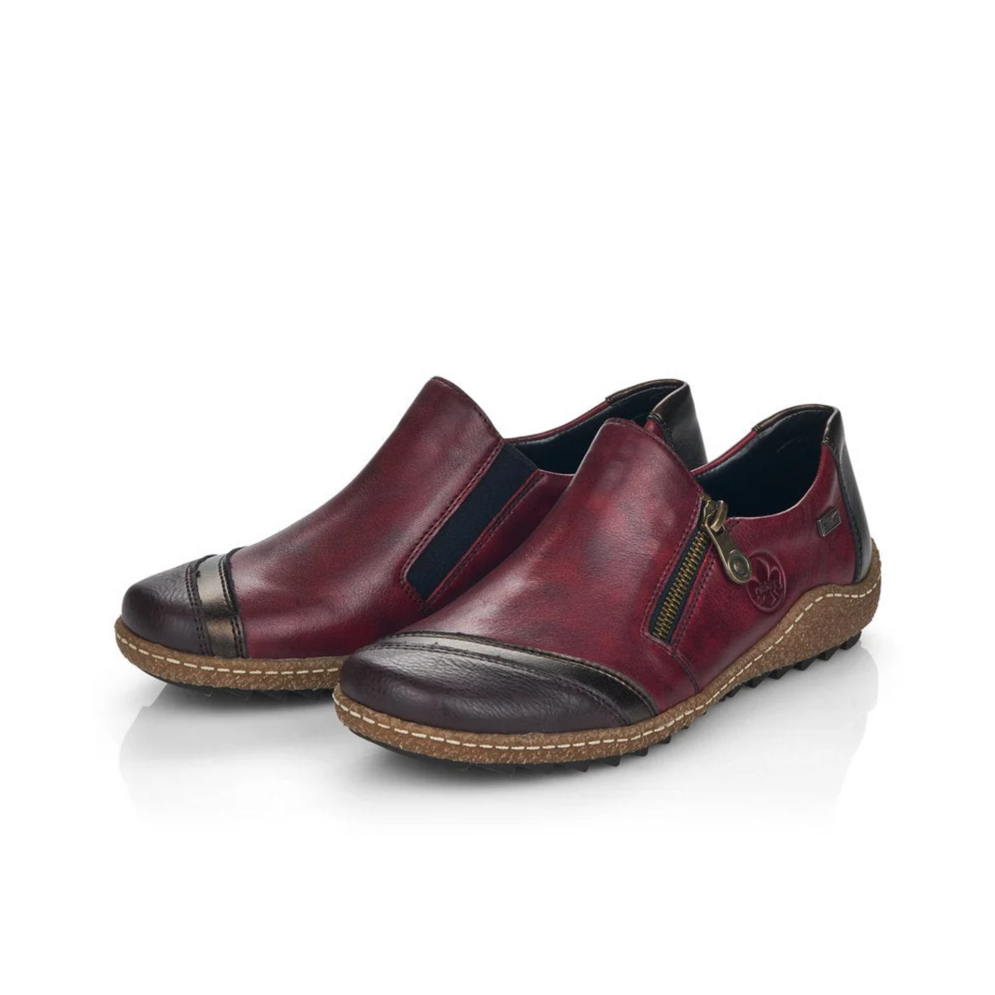 RIEKER L7571-LIV LEATHER RIEKER-TEX SHOE WOMEN