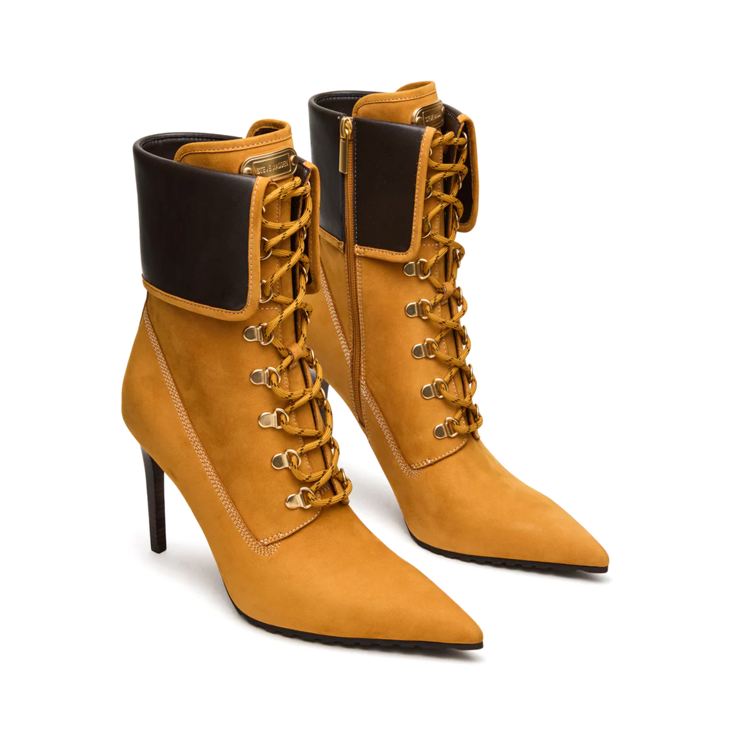 STEVE MADDEN MORALS POINTED TOE LACE UP BOOT WOMEN