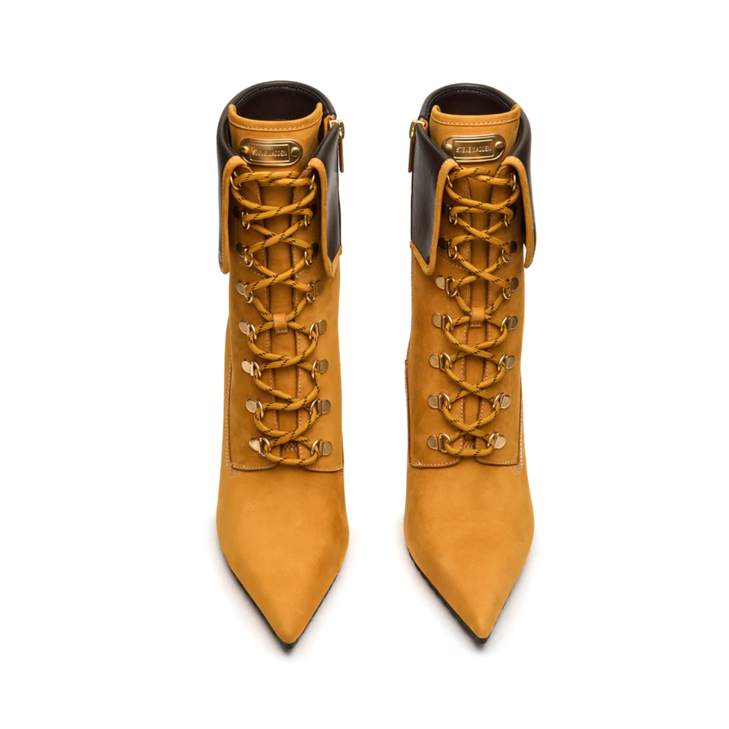 STEVE MADDEN MORALS POINTED TOE LACE UP BOOT WOMEN