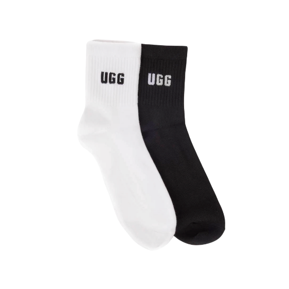 UGG QUINLIN LOGO SOCK 2 PACK ONE SIZE WOMEN