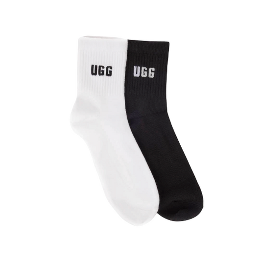 UGG QUINLIN LOGO SOCK 2 PACK ONE SIZE WOMEN