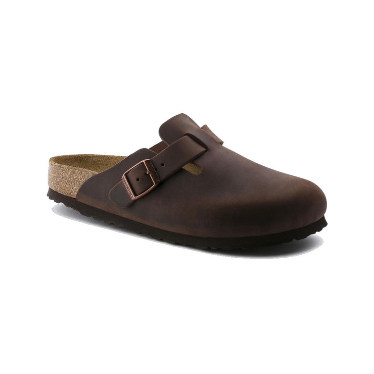 BIRKENSTOCK BOSTON BS OILED LEATHER SOFT FOOTBED REGULAR