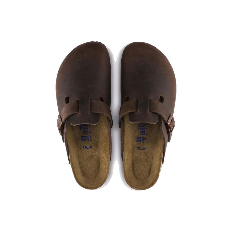 BIRKENSTOCK BOSTON BS OILED LEATHER SOFT FOOTBED REGULAR
