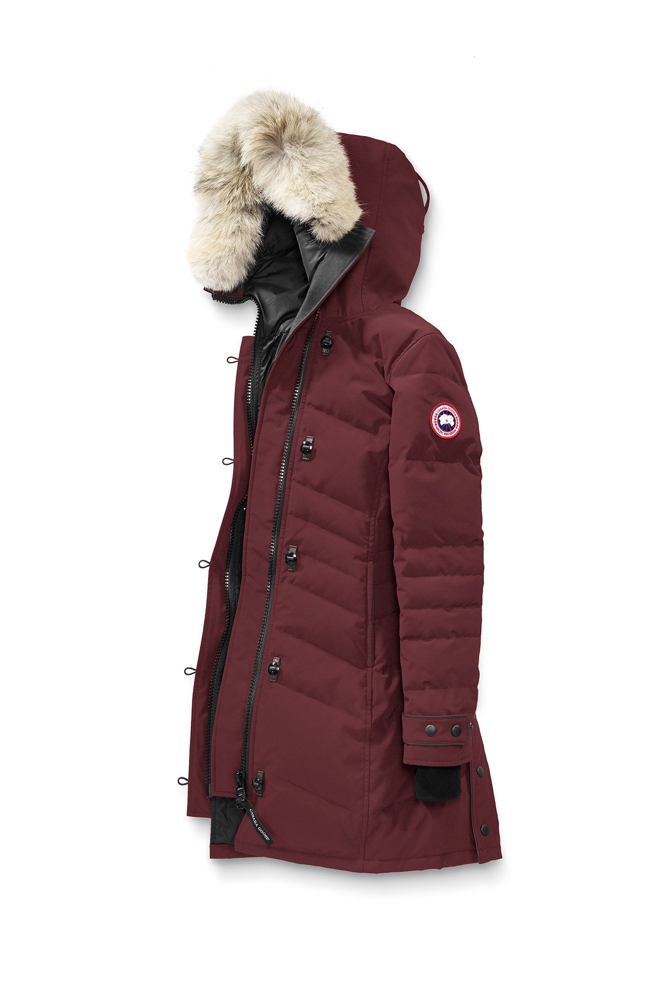 Canada goose jacket womens fur online hood