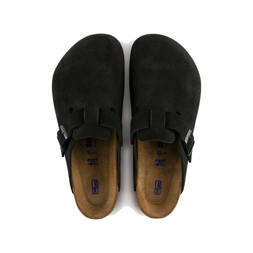 BIRKENSTOCK BOSTON SUEDE SOFT FOOTBED MEN R(REGULAR)