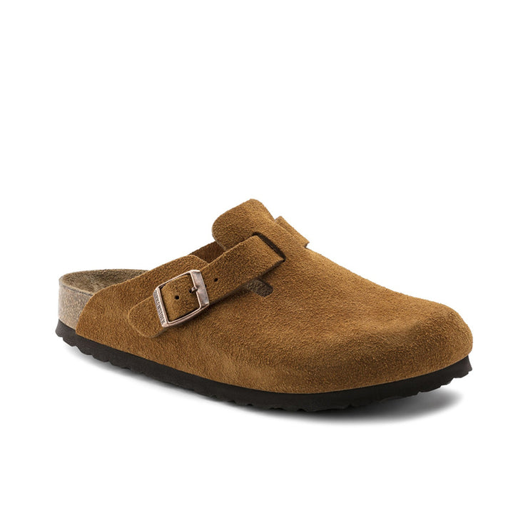 BIRKENSTOCK BOSTON SUEDE LEATHER SOFT FOOTBED NARROW